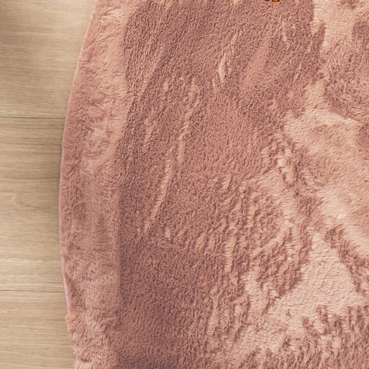 Rond laagpolig vloerkleed - Cozy Roze