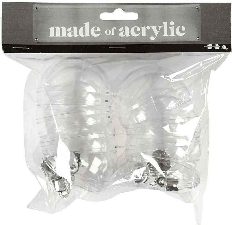 Kerstballen - Helder Transparant - Acryl - 8 Stuks - 6 Cm
