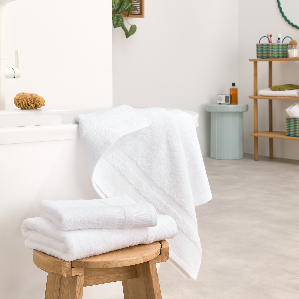 LA REDOUTE INTERIEURS<br>Toalha de banho maxi em algodão penteado 600g/m2, Kheops