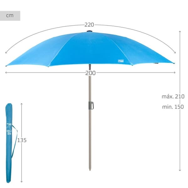 Parasol Aktive 220 x 210 x 220 cm (2 enheter)