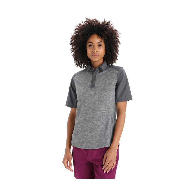 Icebreaker Hike SS Top Women Gritstone Heather/Monsoon