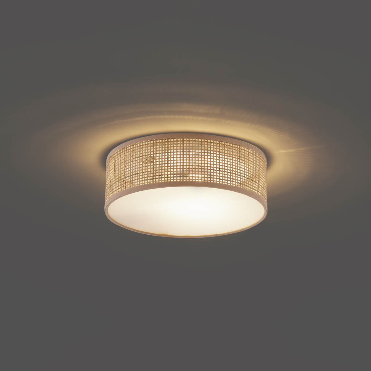 QAZQA Oosterse plafondlamp rotan 30cm - Trammy