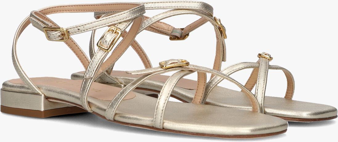 gouden unisa platte sandalen chisun
