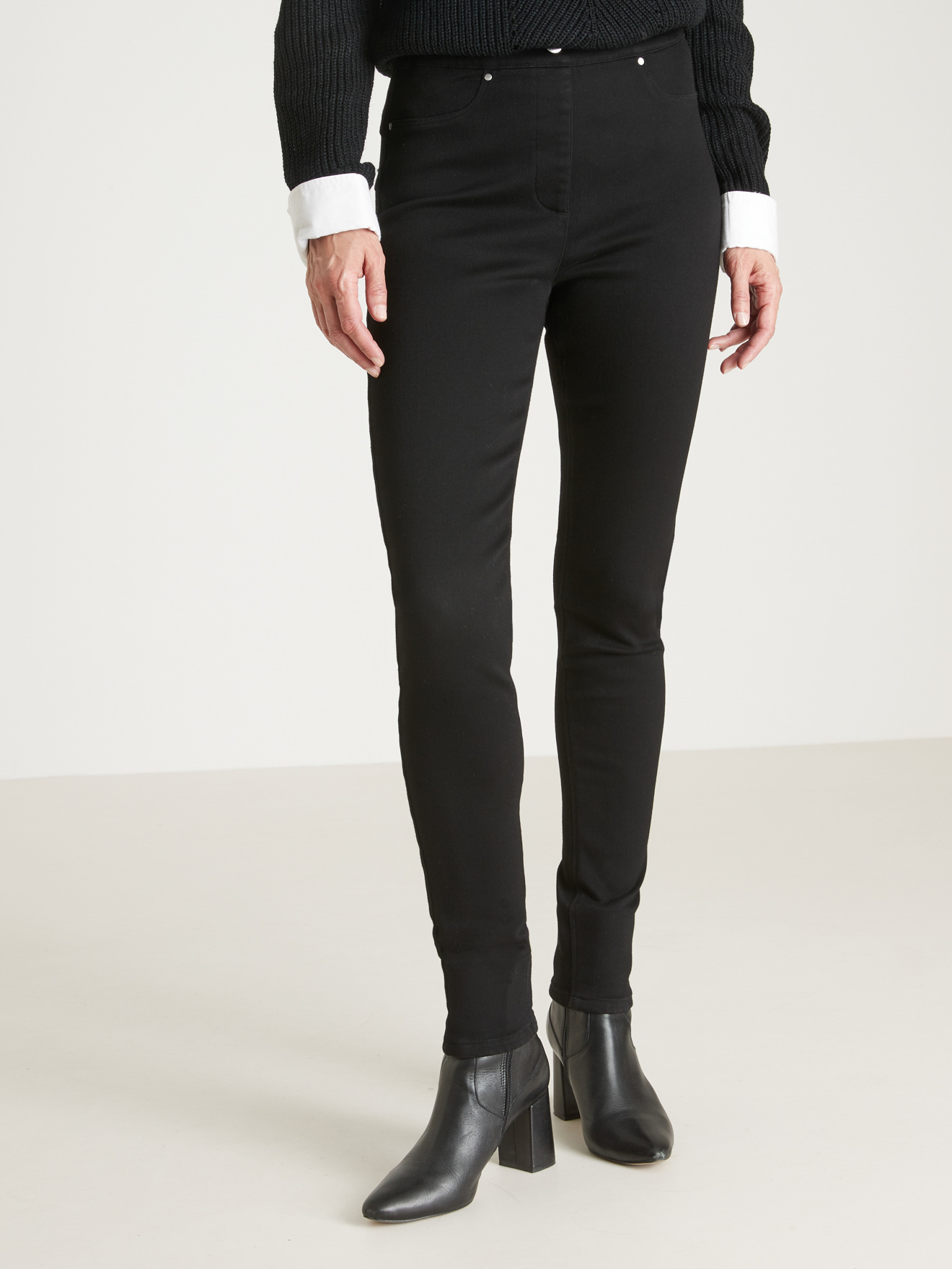 Pantalon denim intérieur gratté