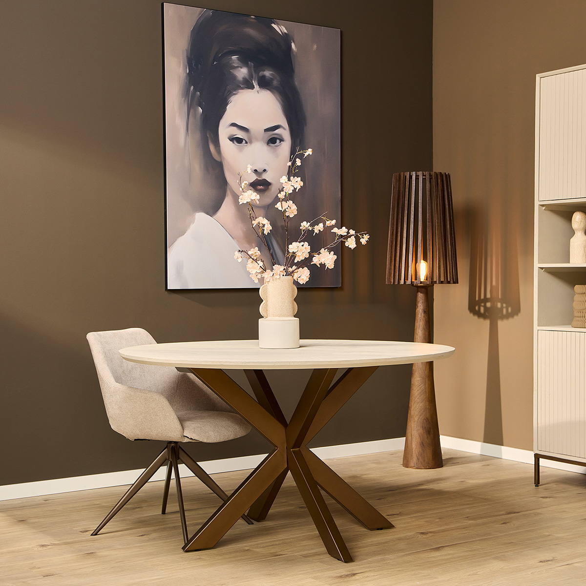 Tafel Rond De Bokke Witzand 150