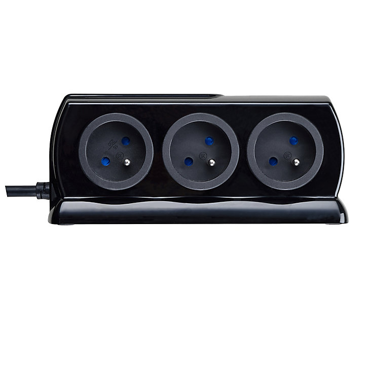 Multiprise 6 prises parafoudre USB Diall 2m noir