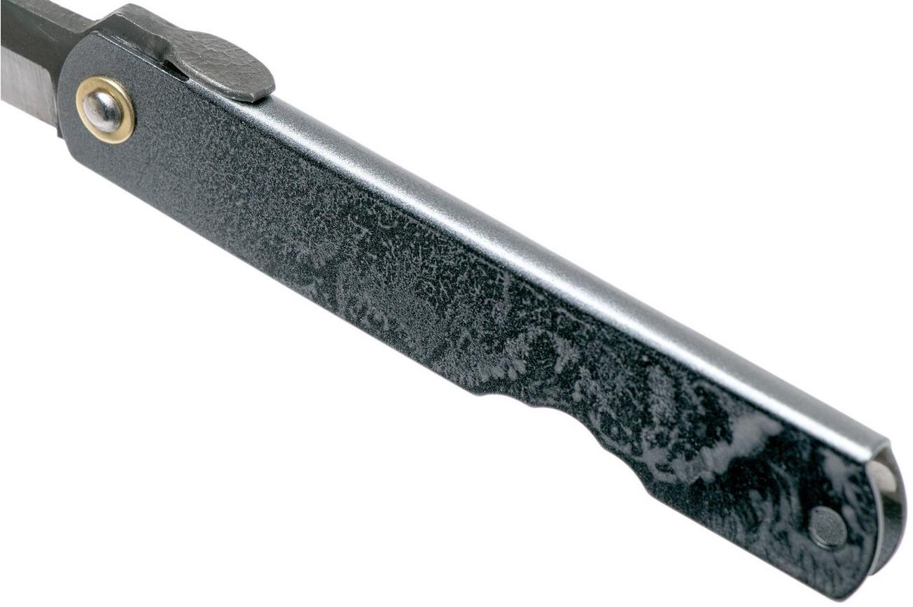 Higonokami zakmes 7,3 cm HIGOC3B, Blue paper steel, Grey Black Glitter