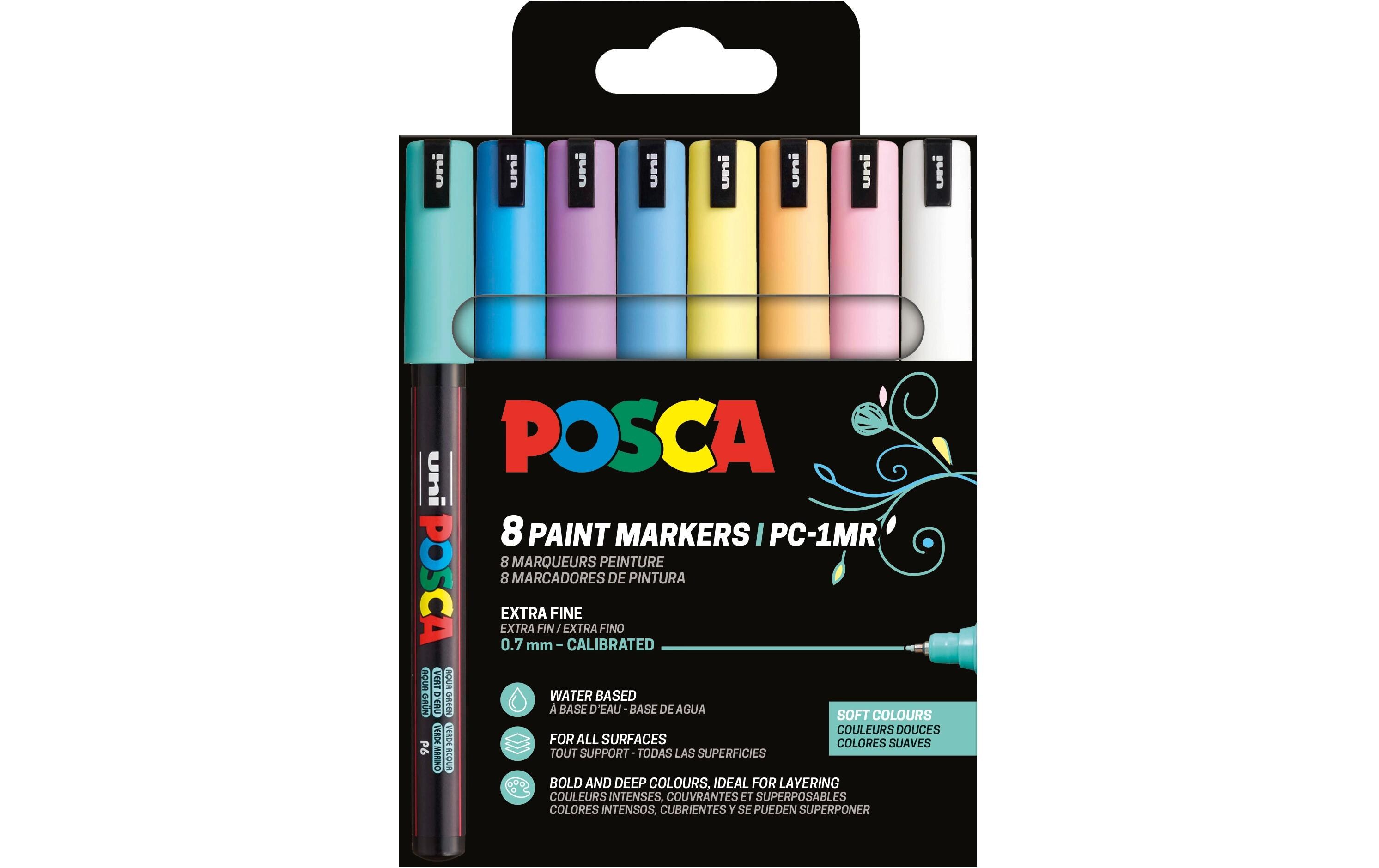 Permanent-Marker POSCA Softcolors 0.7 mm, 8 StückFineliner-Set