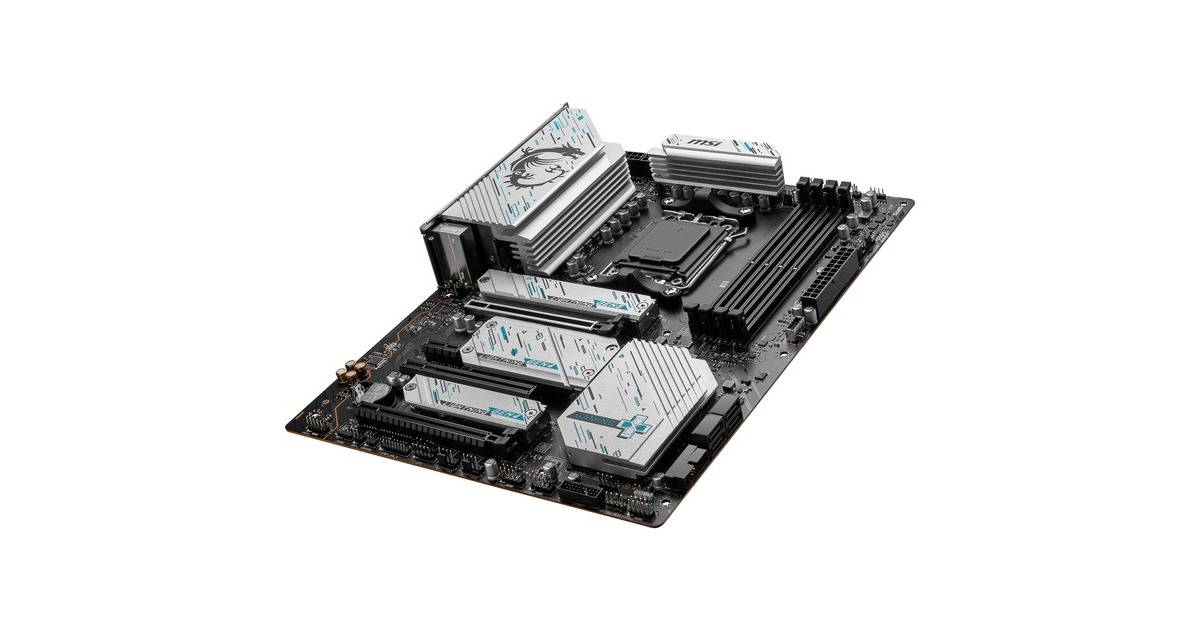 MSIX670E GAMING PLUS WIFI socket AM5 moederbord  (Zwart/zilver, RAID, 2.5Gb-LAN, Wi-Fi 6E, BT, Sound, ATX, Tweedekans)