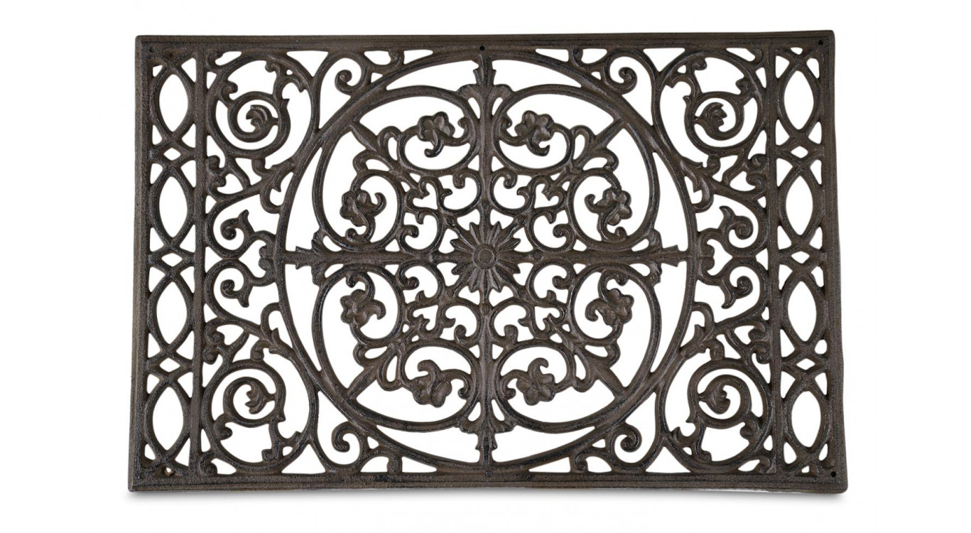 Paillasson rectangulaire fonte marron 56x36x2cm