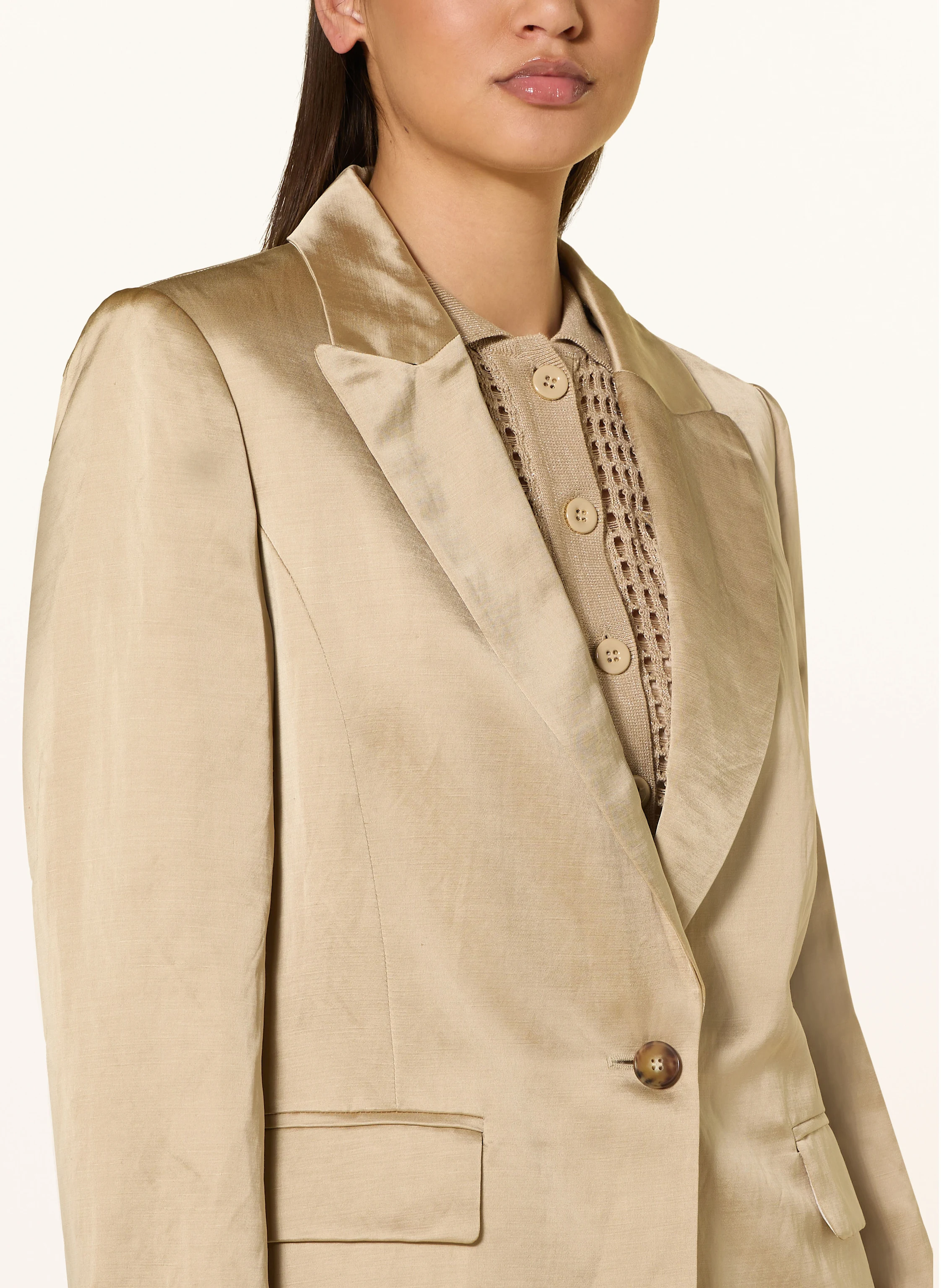MARC CAIN Blazer mit Leinen aus Satin