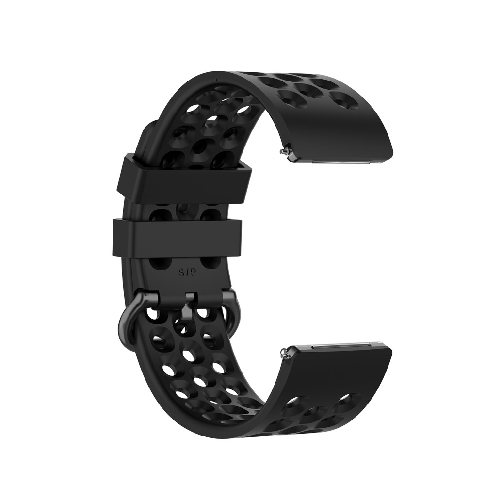 Fitbit Versa / Versa 2 / Versa Lite Atmungsaktives Silikon Sport Armband (Gelenkumfang: 150-210mm) - Schwarz