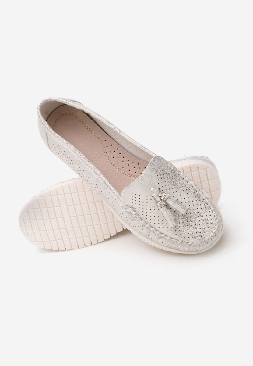 Mocassins femme blancs Sonja V2