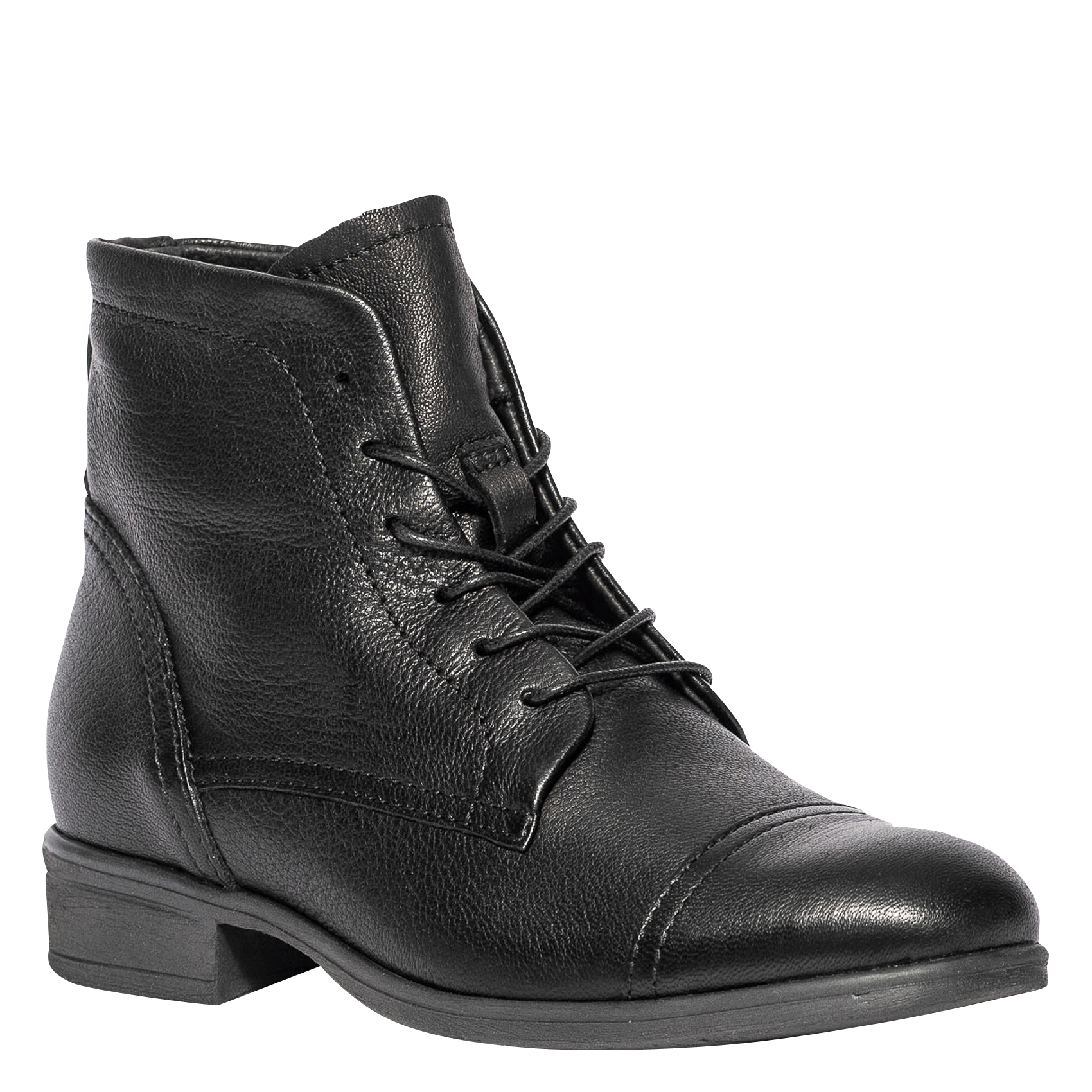 TIAGO - Boots fourrées en cuir | Noir