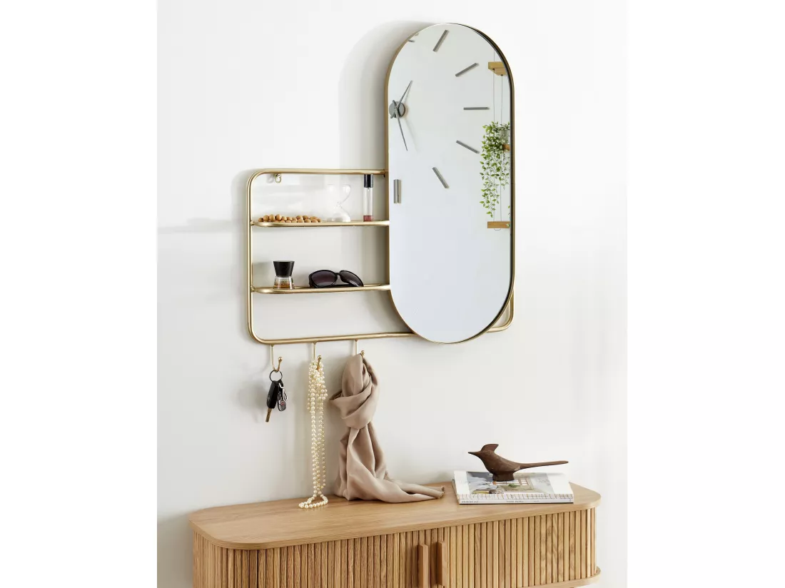 Miroir BRION 72 cm 80 cm Métal Doré