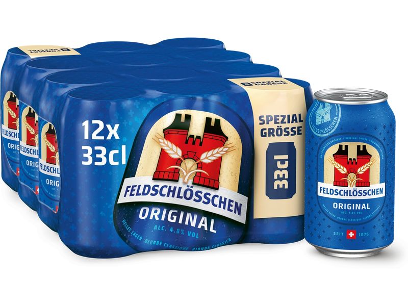 Feldschlösschen Bier Original 12 x 0.33 l Lagerbier