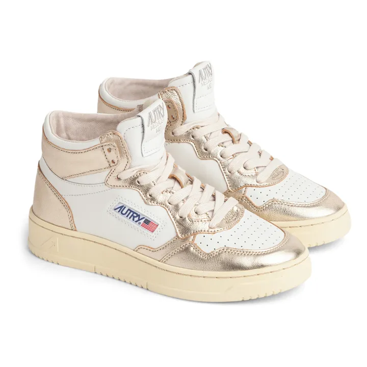 Autry Baskets Medalist Mid Bicolore | Champagne