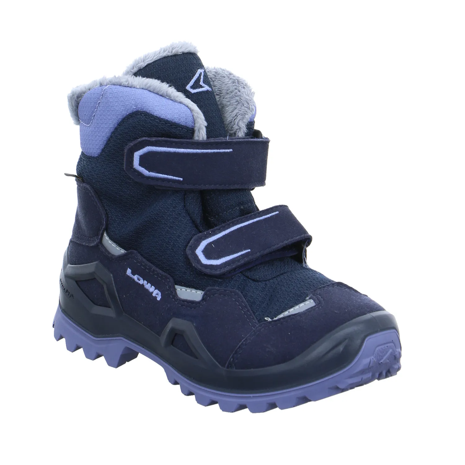 LOWA Mädchen-Snowboot Membrane Dunkelblau Synthetik  Winterstiefel Mädchen