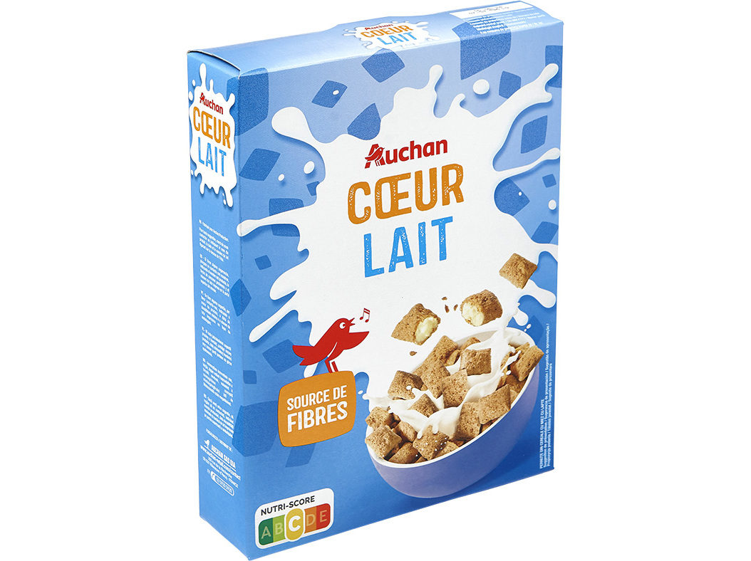 CEREAIS AUCHAN RECHEADOS COM LEITE 400G