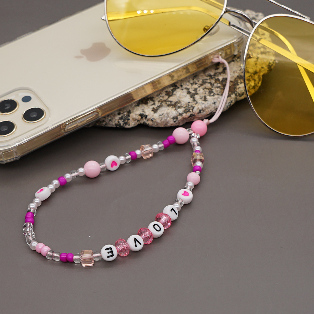 Universal Handy Kette Phone Charms Schmuck Anhänger Handgelenkschlaufe - Love Style 5