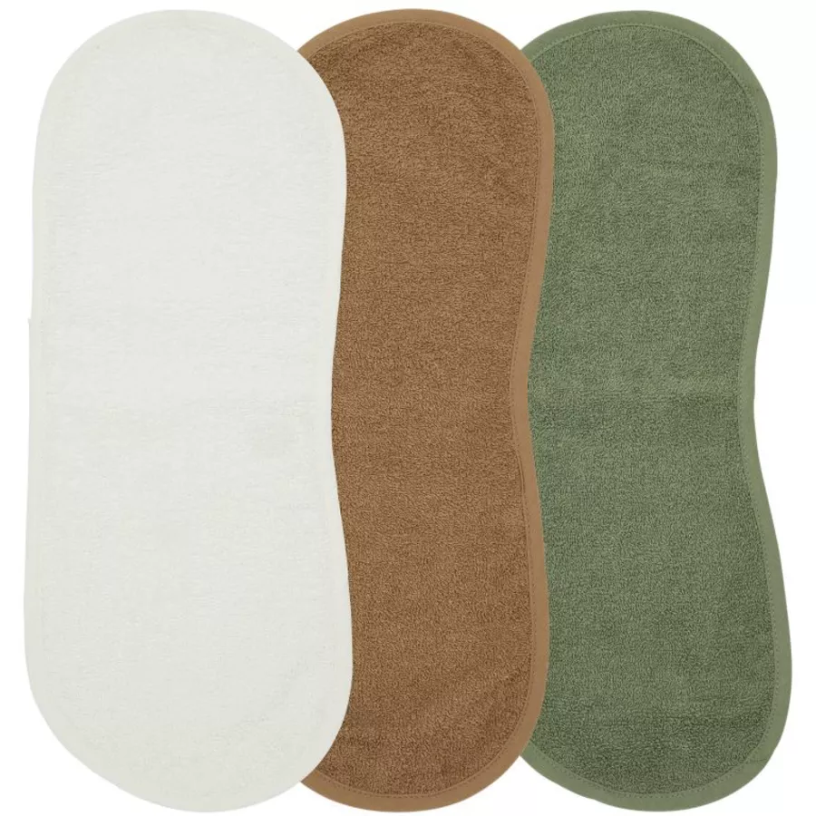 MEYCO Spucktücher Frottee OffwhiteToffeeForestGreen, 53 x 20 cm