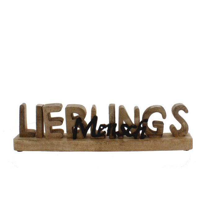 Schriftzug - Lieblingsmensch - ca. 38 x 5 x 10 cm