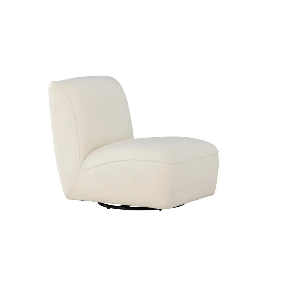 Loungestoel Wit Stof - Draaibaar - My