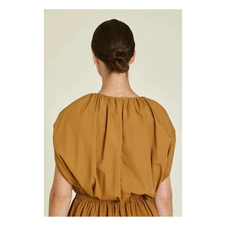 Black Crane Robe Shell Popeline de Coton Bio | Camel
