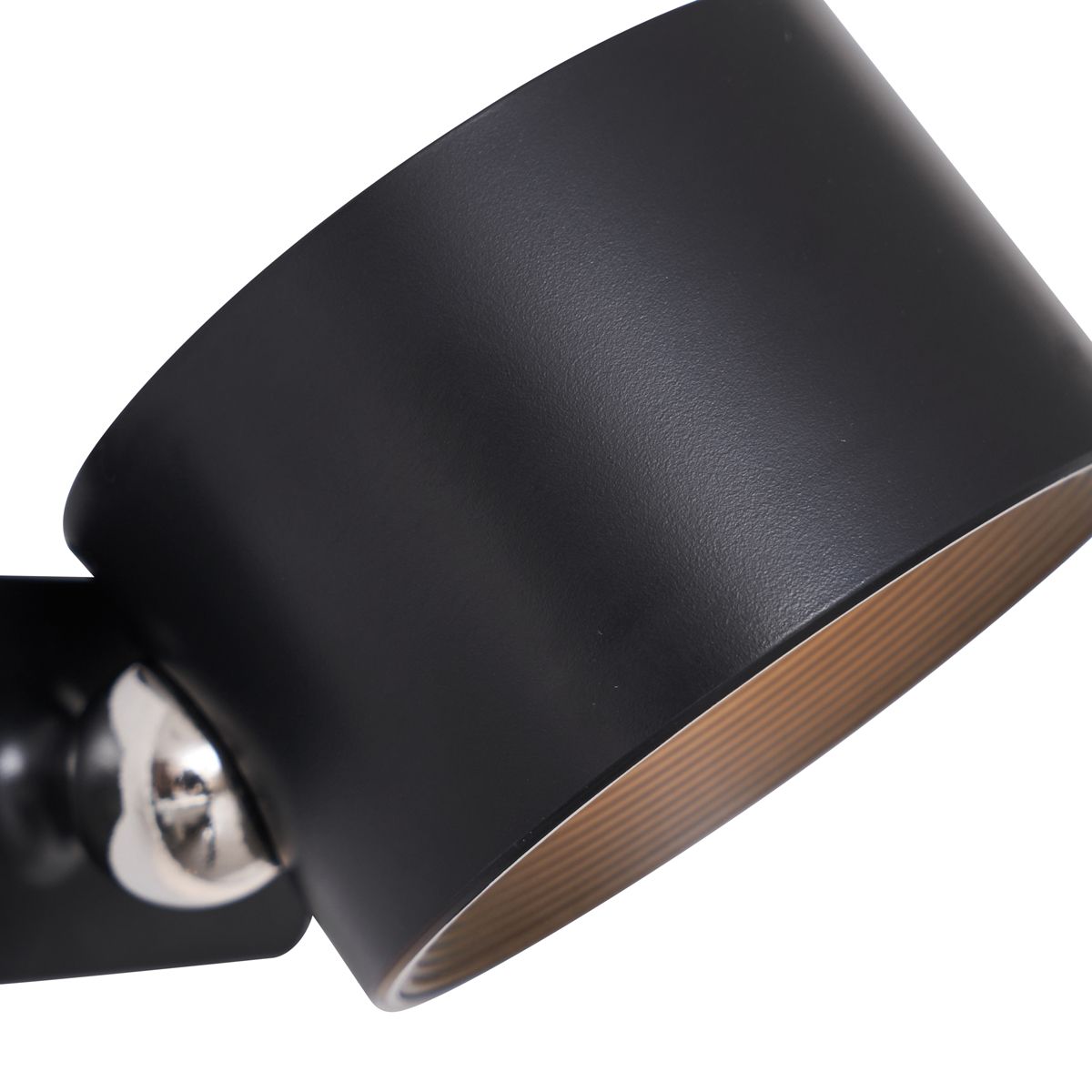 Set van 4 moderne wand- plafondlampen zwart incl. LED oplaadbaar - Bright