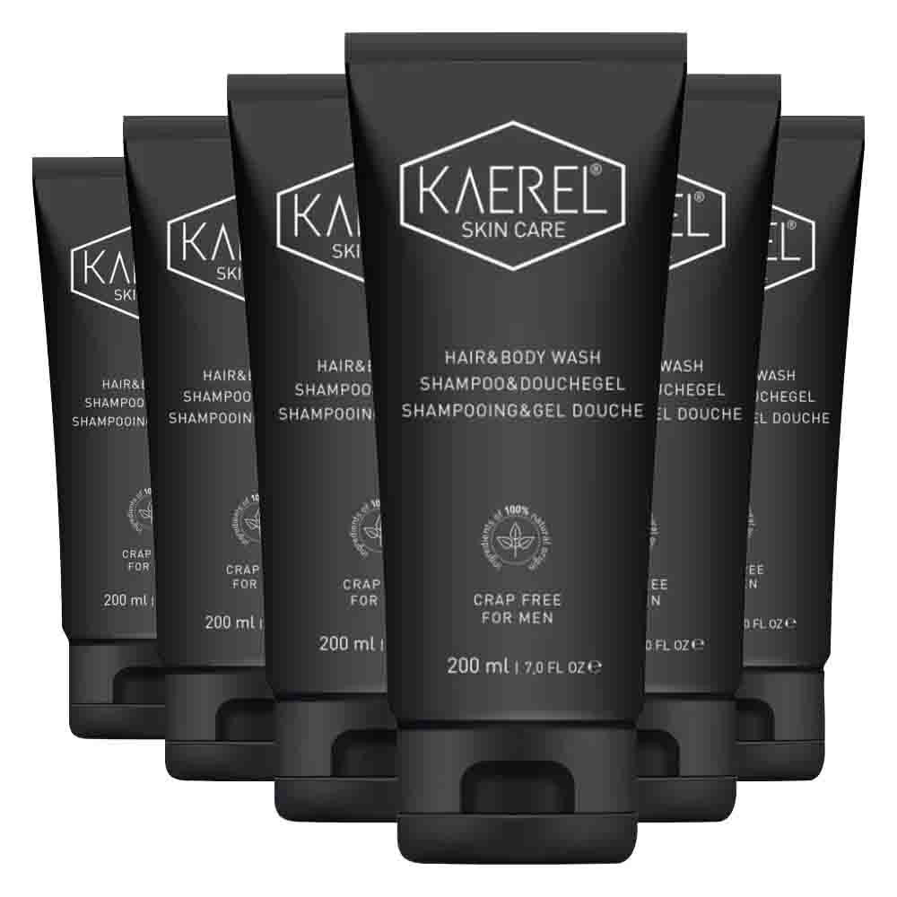 6x Kaerel Shampoo & Douchegel 200 ml