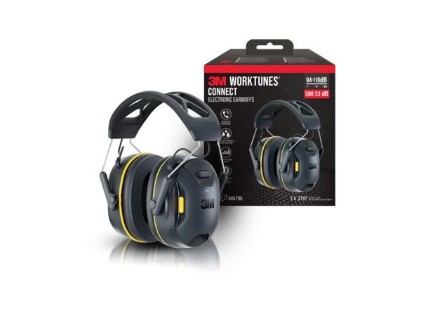 3M Kapselgehörschützer WorkTunes Connect Kabelloser Kapselgehörschützer mit Bluetooth-Funktion und integriertem Mikrofon