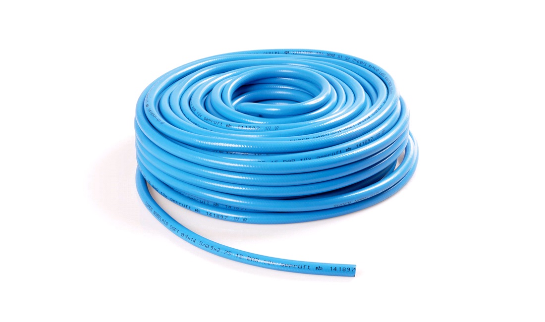 SOFT PVC SLANGER armeret i løbende meter ø9 x 14,5mm 50m JWL