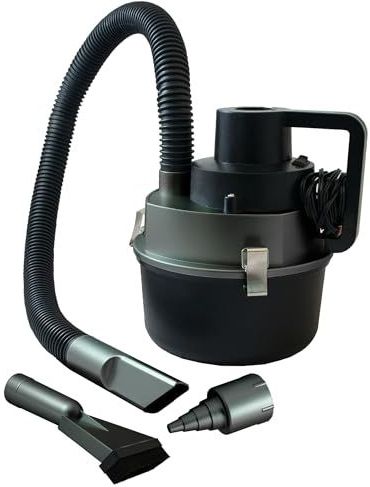 Sakura Stofzuiger van 120 W, SS5311, perfect voor auto's, boten, caravans, natte en droge reiniger en inflator, wasbaar filter, voeding via een 12V-aansluiting, 1 stuks