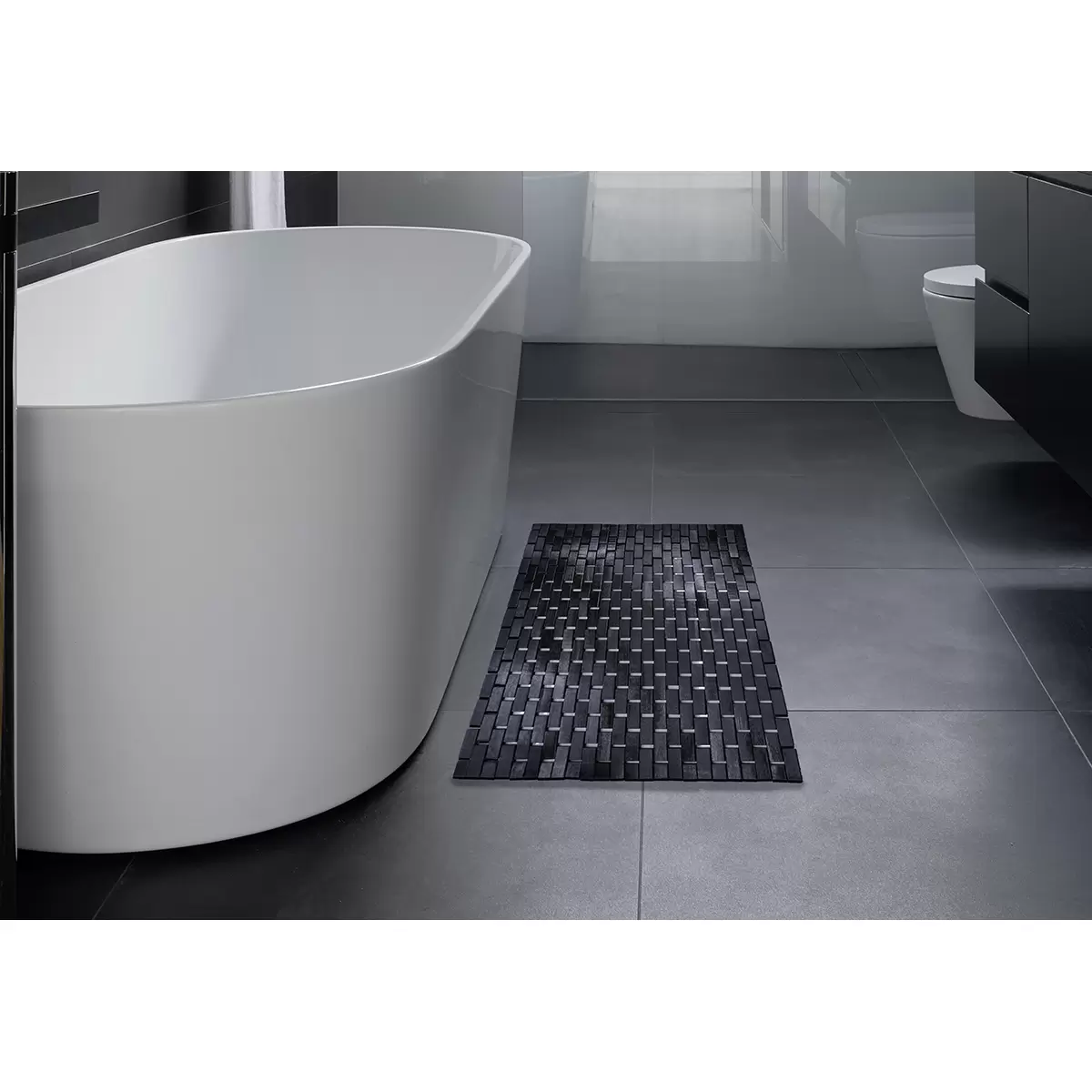 Badteppich Bamboo Schwarz