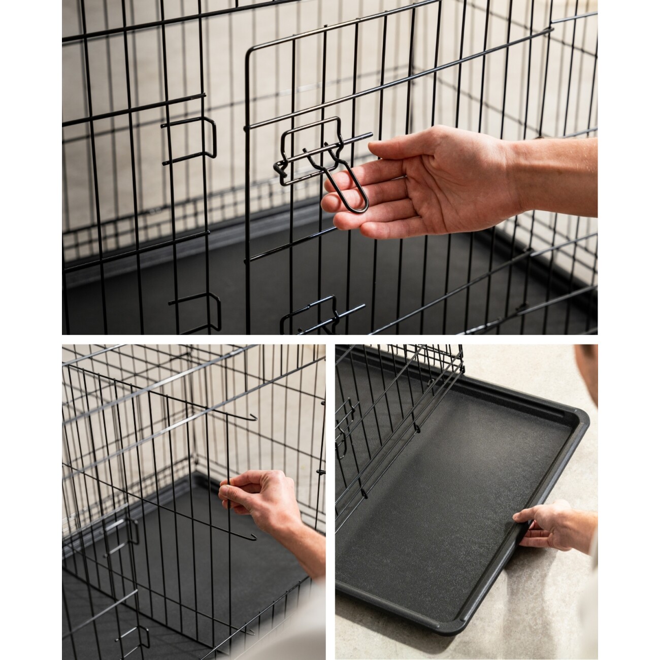 Lionto Hundetransportkäfig Tiertransportbox Hundebox Größe (S) 45x31x36 cm S