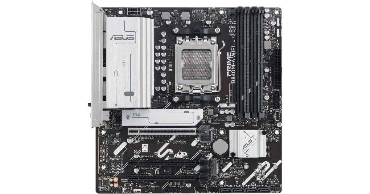 ASUSPRIME B840M-A WIFI socket AM5 moederbord  (2.5 GbE-LAN, Wi-Fi 6E, BT, Sound, µATX)