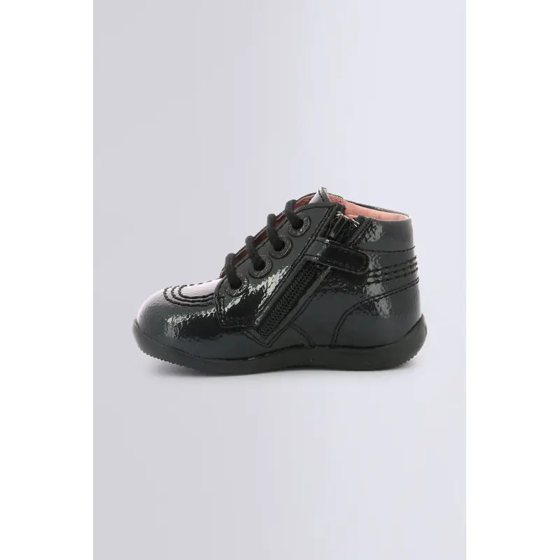 BILLISTA ZIP NOIR VERNIS BOTTILLONS Cuir Fille