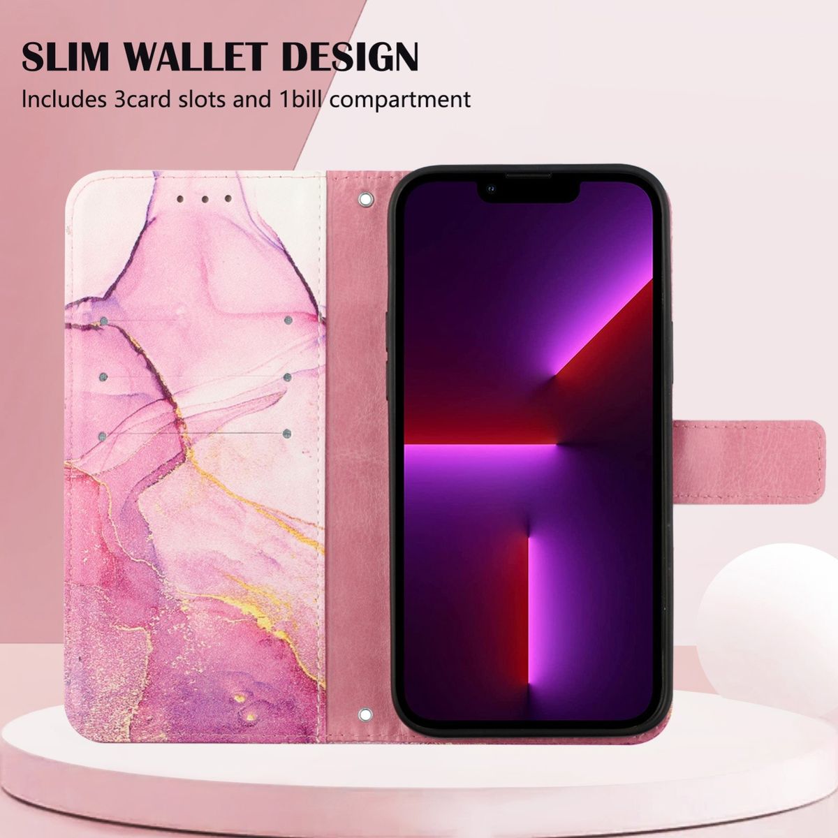 Hülle Handy Schutz für Apple iPhone 15 Plus Case Cover Klapp Tasche Wallet Etuis