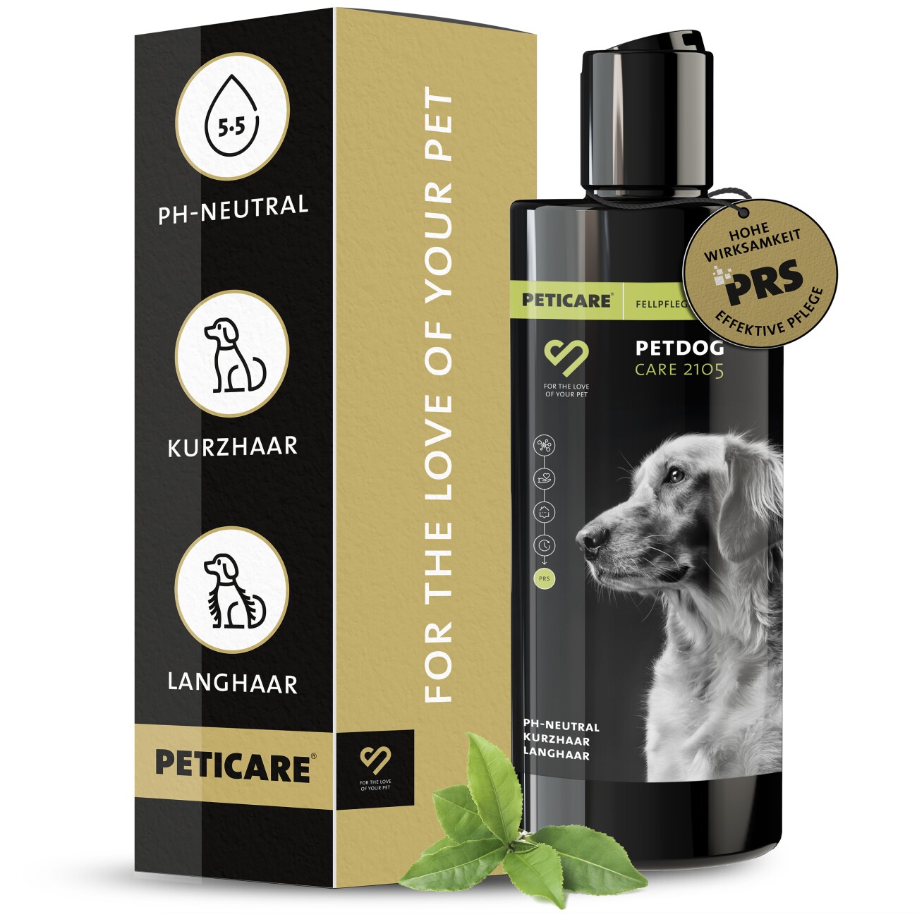 Peticare Spezial Hunde-Shampoo, bei fettigem & trockenem Fell, mild, farbneutral