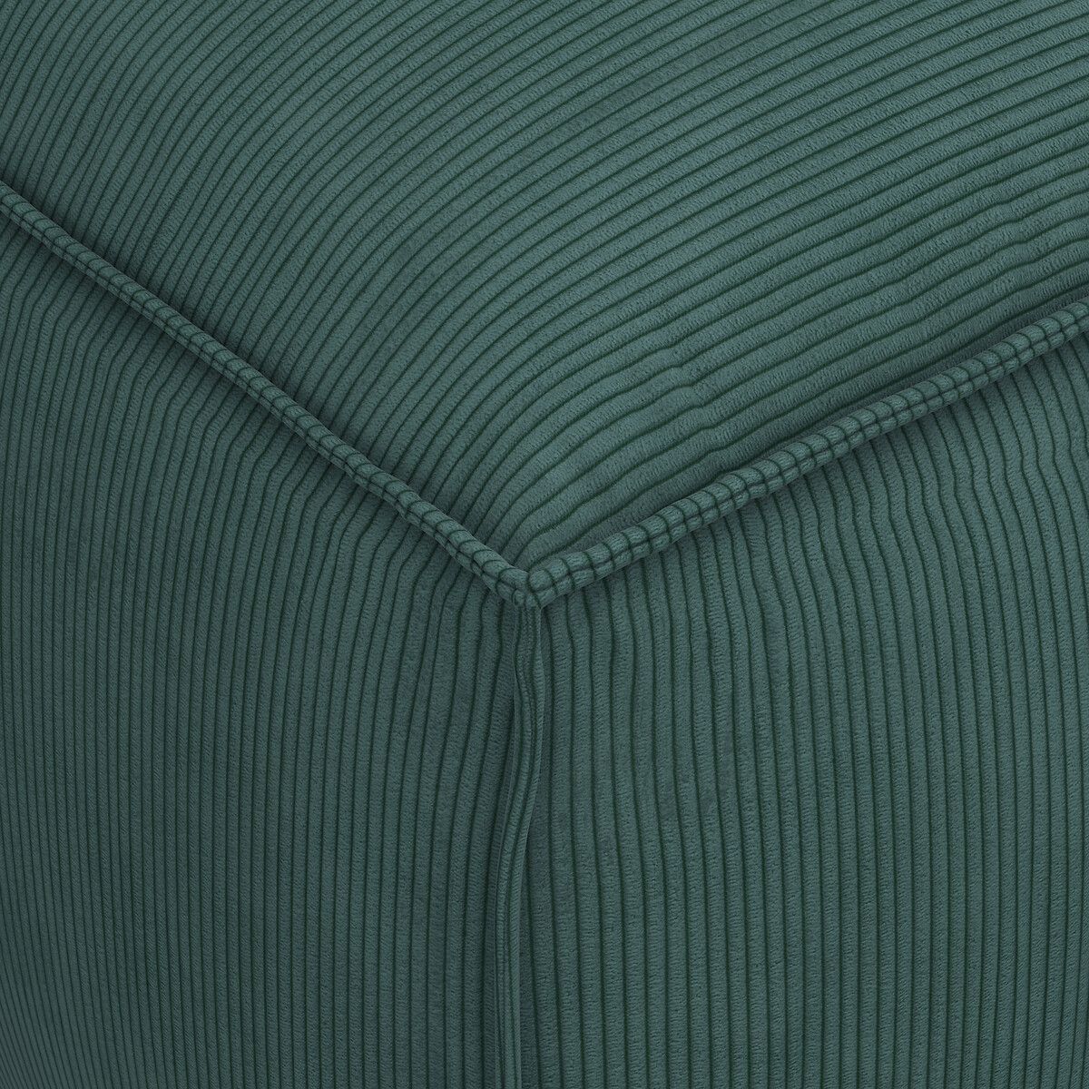 LA REDOUTE INTERIEURS<br>Canto modular de veludo canelado, Sete