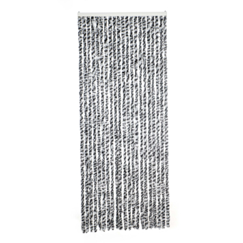 Livn deurgordijn Chenille zwart/wit 100x230 cm