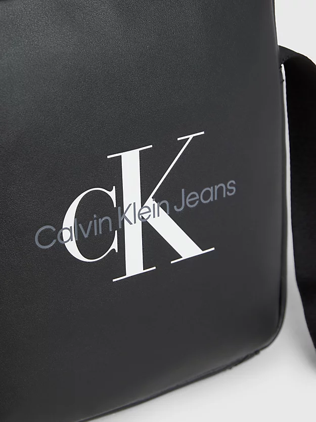 Bolsa de ombro estilo repórter com logotipo