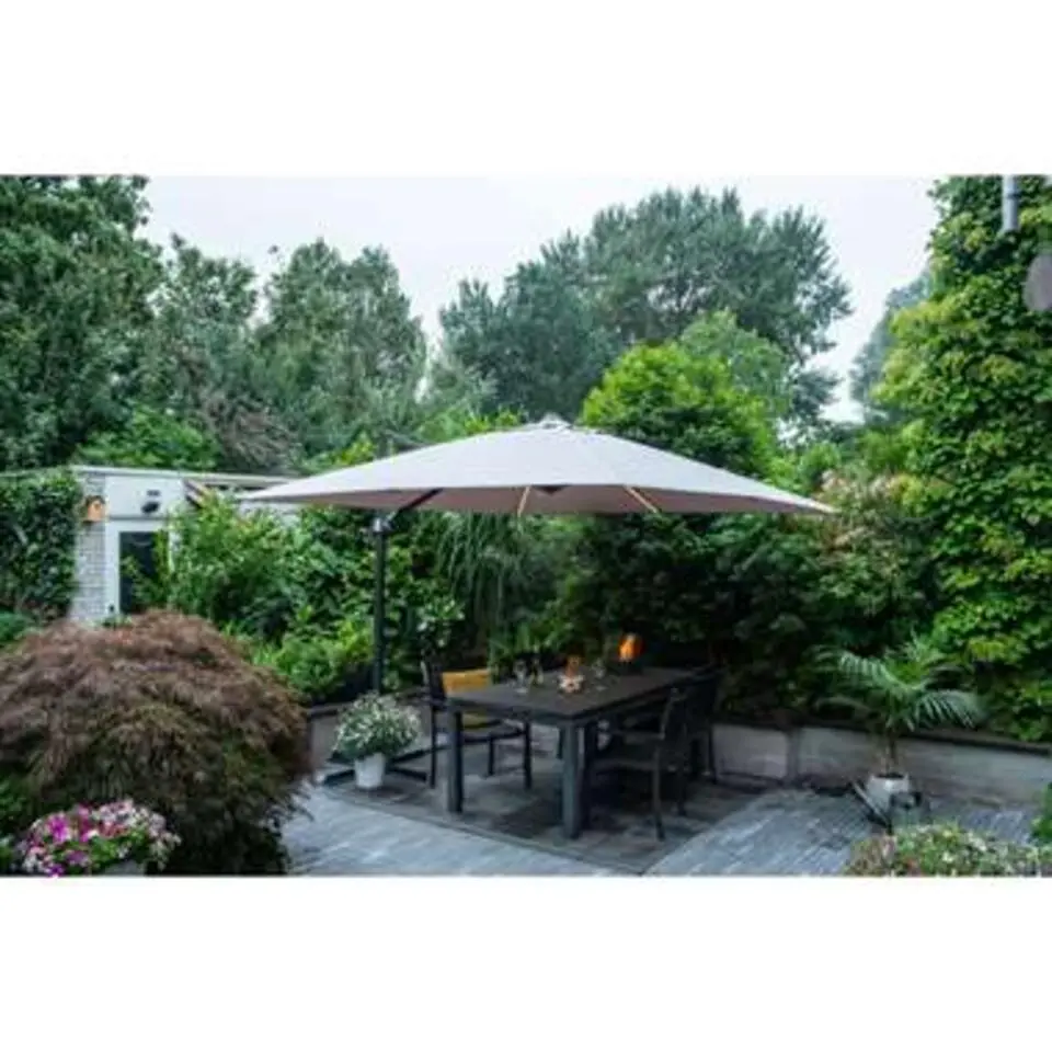 Garden Impressions Hawaii zweefparasol Lumen LED 300x300 cm - zand