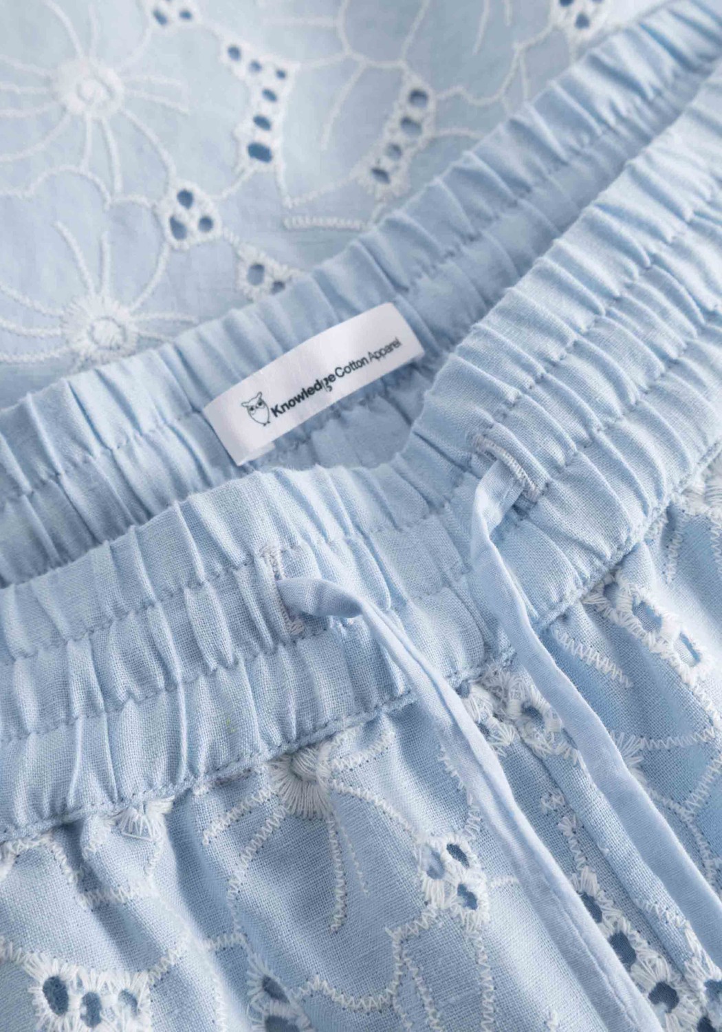 Knowledge Cotton Apparel Shorts Embroidery Anglaise Skyway
