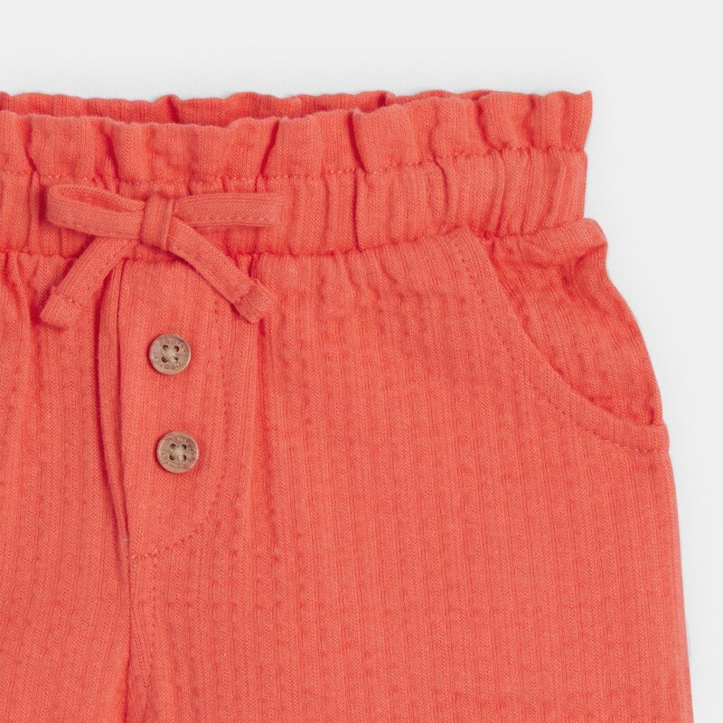 Short coton fantaisie léger orange bébé fille Orange