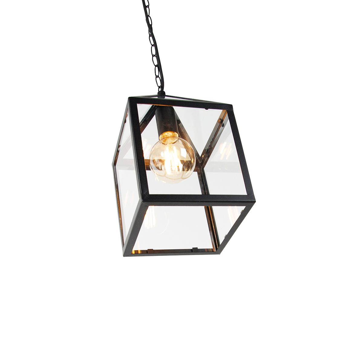 Smart buiten hanglamp zwart IP23 incl. Wifi G95 - Amsterdam