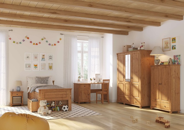 Home affaire Wäscheschrank »Tessin« 2 Breiten: 90/128 cm H/T ca. 140/38 cm,  aus massiver Kiefer, in 2 Breiten, viel Stauraum, FSC zertifiziert