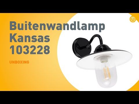 Moderne buitenwandlamp zwart IP44 - Kansas