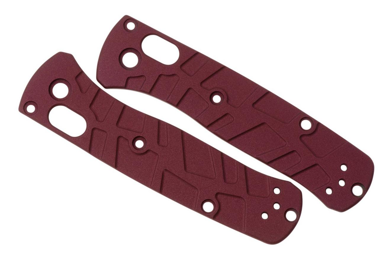 Lex Custom Benchmade Mini Bugout Scales MBUTH320 Turtle Cranberry Frost Titanium, handgreepschalen