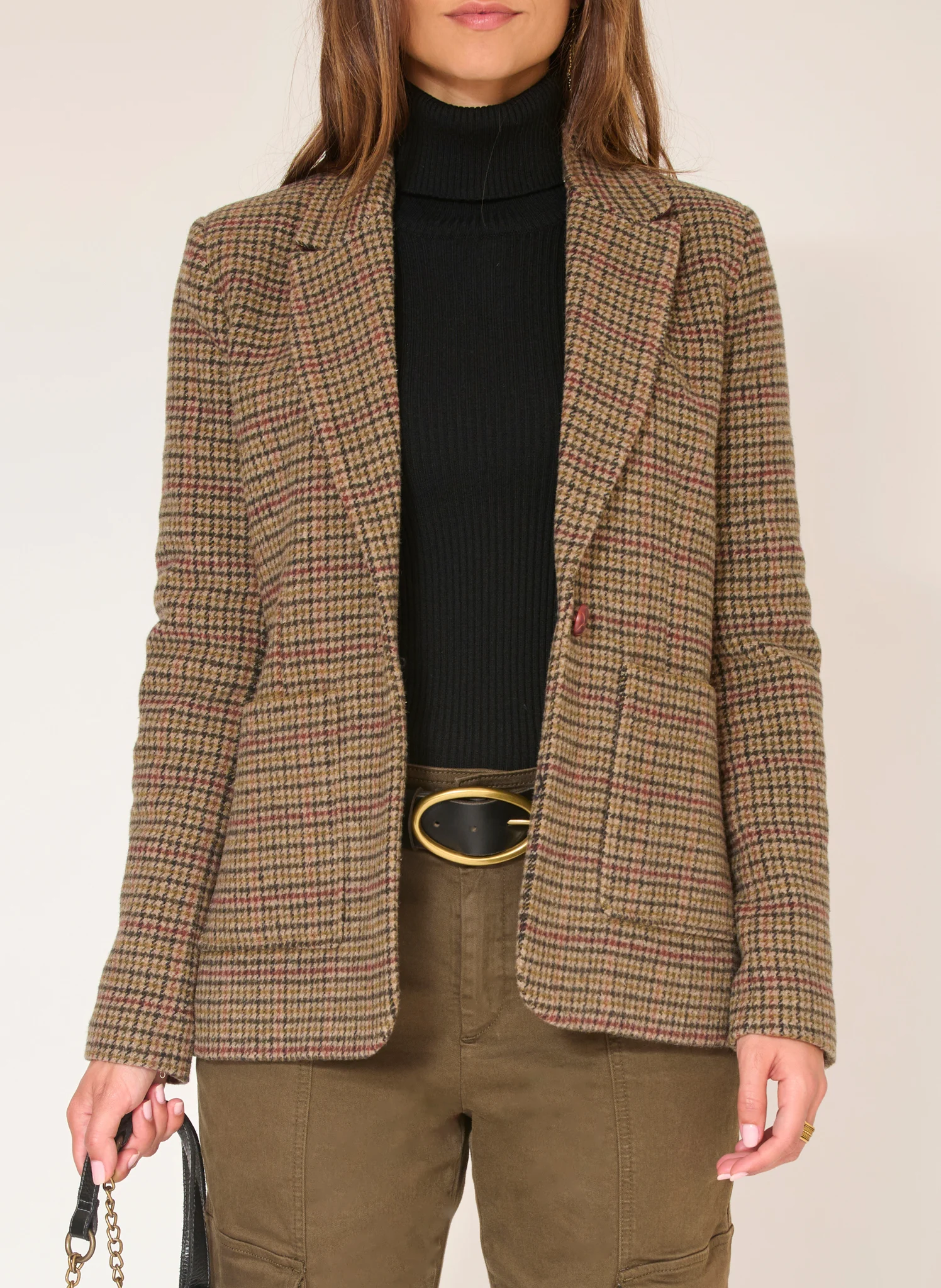 VANDALIA - Veste de blazer en laine mélangée | Marron